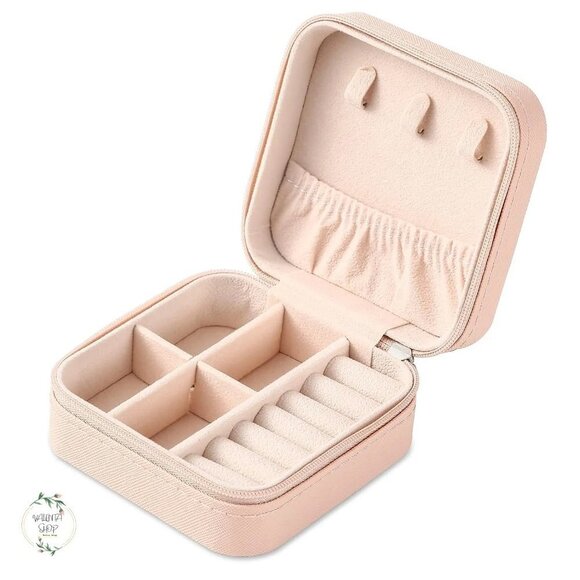 3/$30 Portable Jewelry Display Travel Jewelry Zipper Storage Box Black - Picture 4 of 7